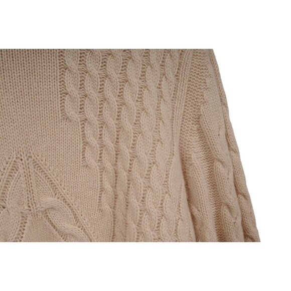 Barlajada Milano Womens Turtleneck Sweater Size Large Tan 100% Cashmere Pullover - Picture 4 of 7